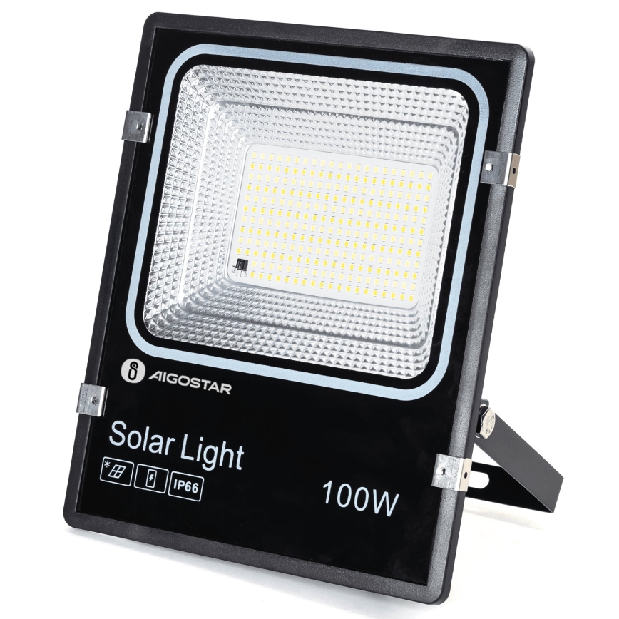 Aigostar - LED solarni reflektor LED/100W/3,2V 2000mAh 3000K/4000K/6500K IP66 + daljinski upravljalnik