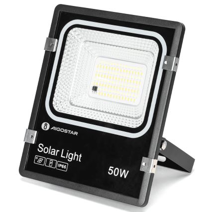 Aigostar - LED sončni reflektor LED/50W/3,2V 1200mAh 3000K/4000K/6500K IP66 + daljinski upravljalnik