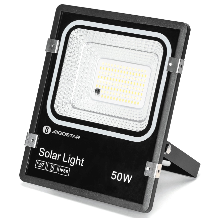 Aigostar - LED sončni reflektor LED/50W/3,2V 1200mAh 3000K/4000K/6500K IP66 + daljinski upravljalnik