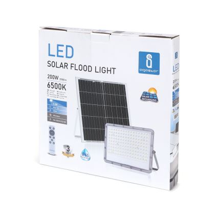 Aigostar - LED zatemnljiv sončni reflektor LED/200W/3,4V 20000 mAh IP65 + daljinski upravljalnik