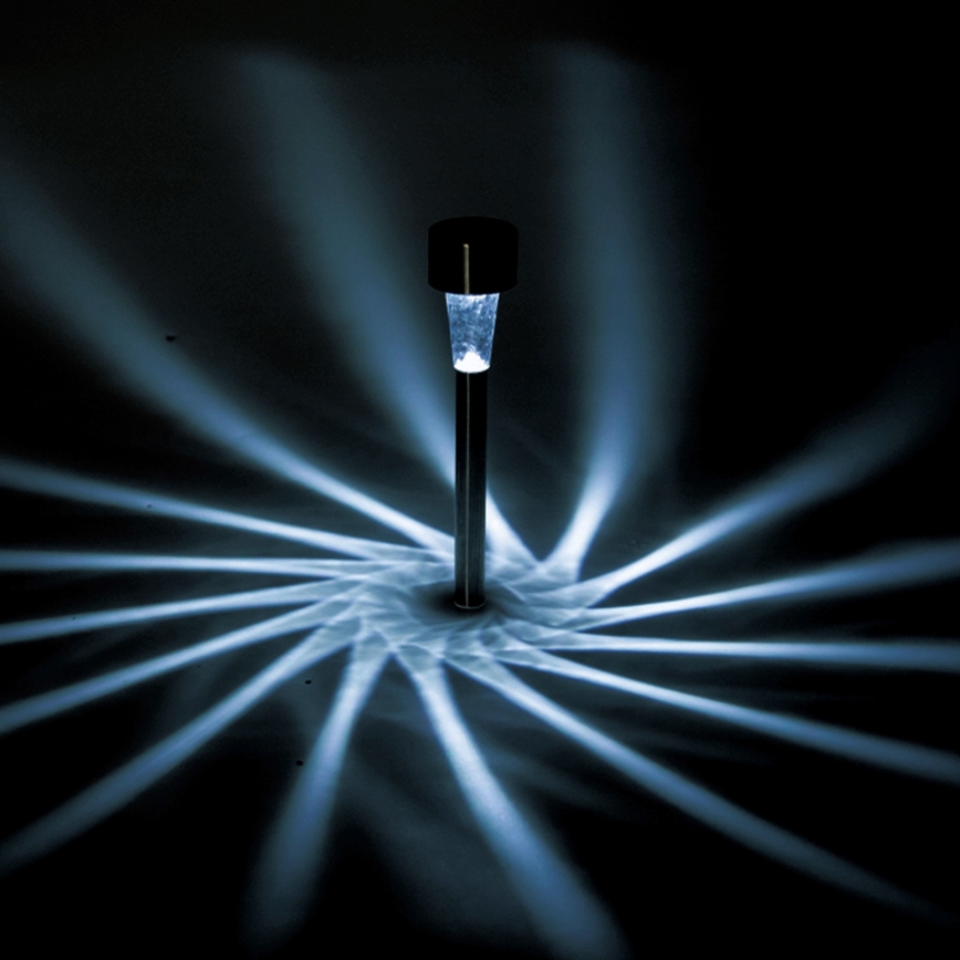 Aigostar - LED Sončno svetilo LED/2V IP44 40 mAh matni krom
