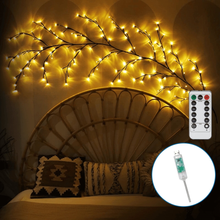 Aigostar - LED Stenska dekoracija 144xLED/5W/5V topla bela