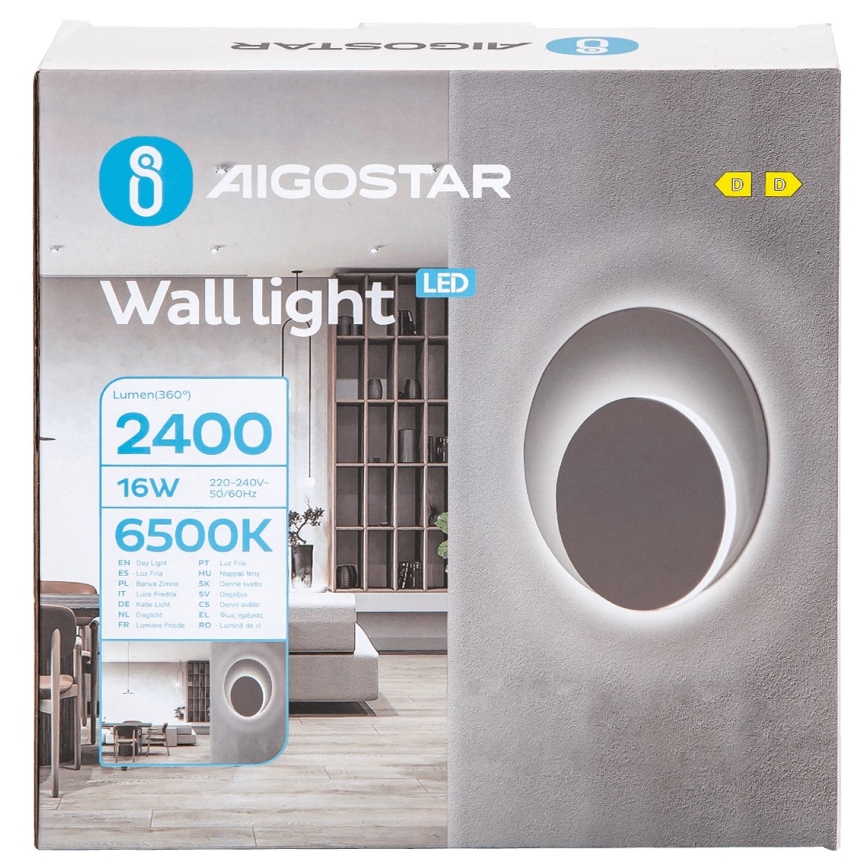 Aigostar - LED Stenska svetilka LED/16W/230V 6500K bela