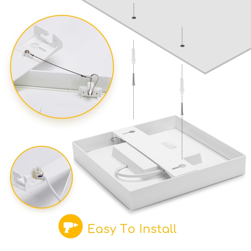 Aigostar - LED stropna nadgradna svetilka LED/6W/230V 4000K 12,2x12,2 cm bela
