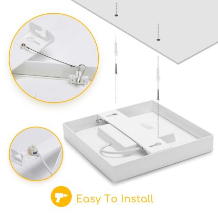Aigostar - LED stropna pritrjena svetilka LED/9W/230V 3000K 12,2x12,2 cm bela