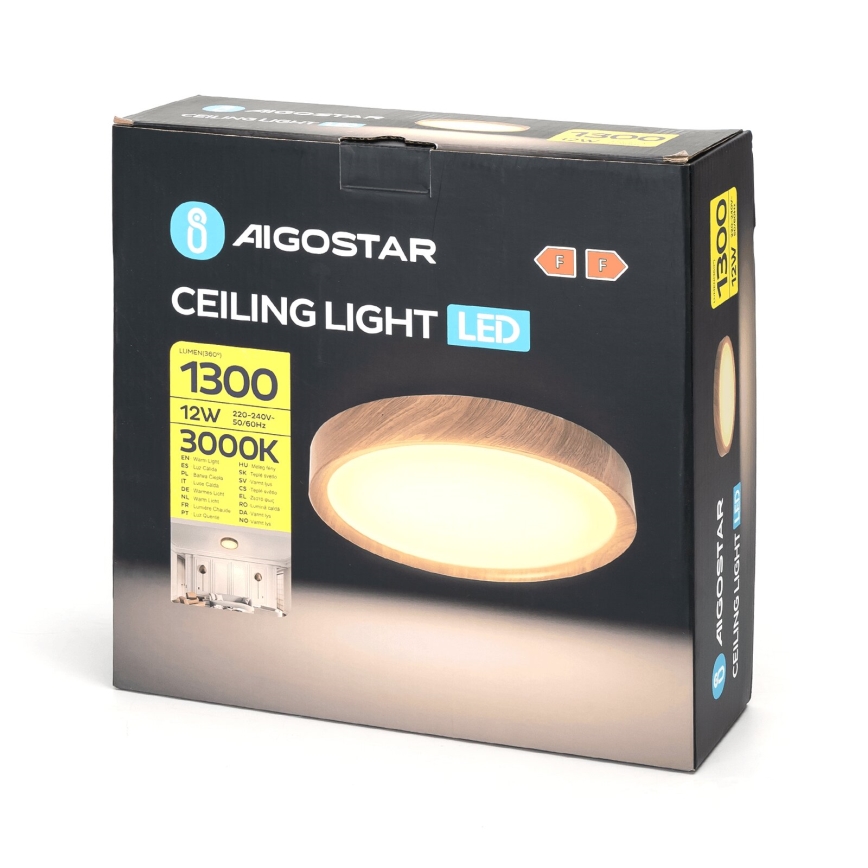 Aigostar - LED Stropna svetilka LED/12W/230V 3000K pr. 26,3 cm