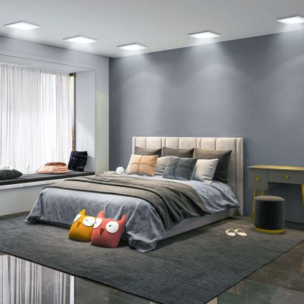 Aigostar - LED Stropna svetilka LED/12W/230V 6500K 17,5x17,5 cm bela