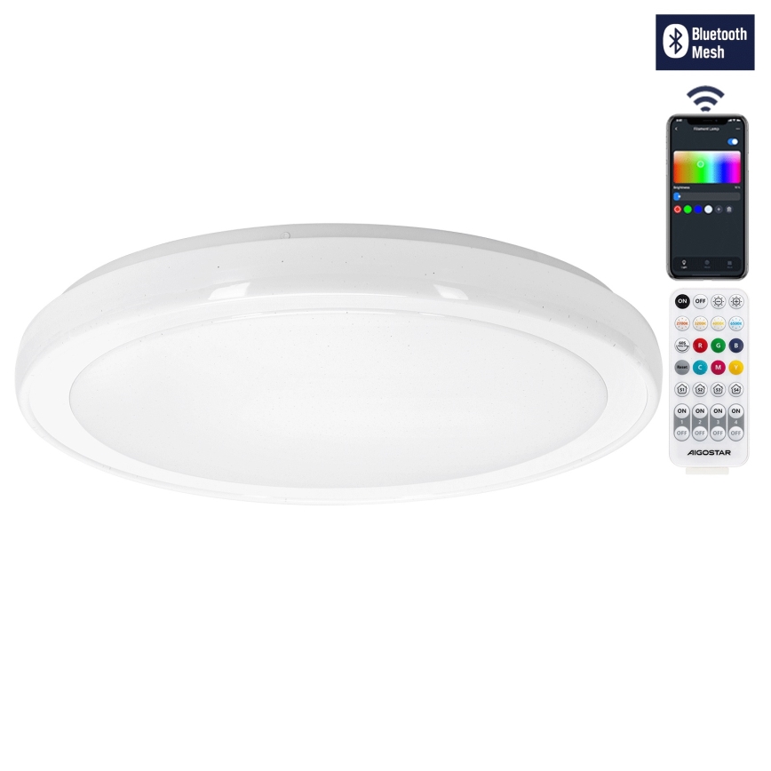 Aigostar - Zatemnljivo LED stropno svetilo MESH LED/36W/230V 3000-6500K premer 49,5 cm + daljinski upravljalnik