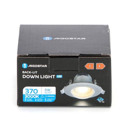 Aigostar - LED Stropna svetilka LED/5W/230V 3000K pr. 8,5 cm bela