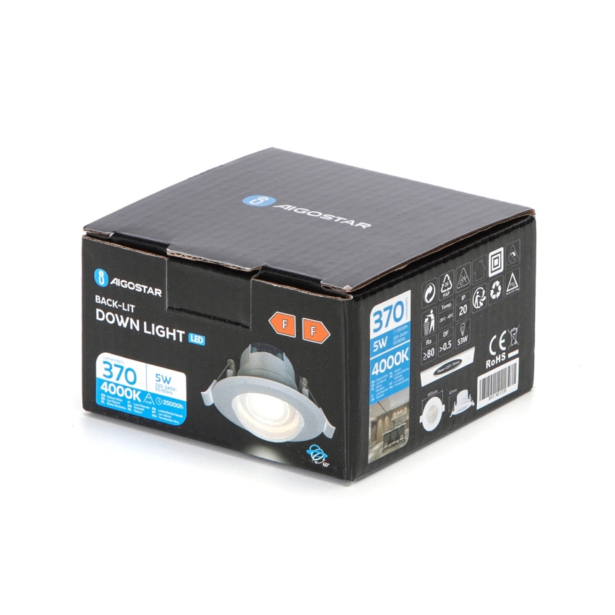 Aigostar - LED Stropna svetilka LED/5W/230V 4000K pr. 8,5 cm bela