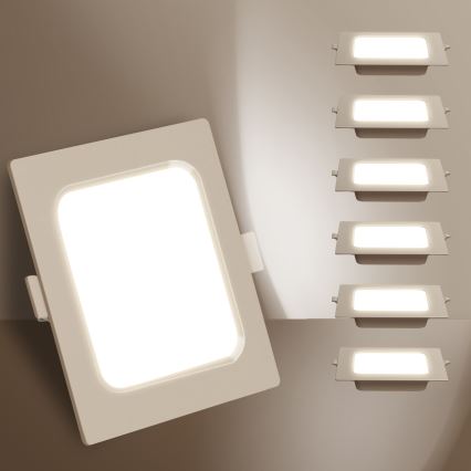 Aigostar - LED Stropna svetilka LED/6W/230V 4000K 12x12 cm bela