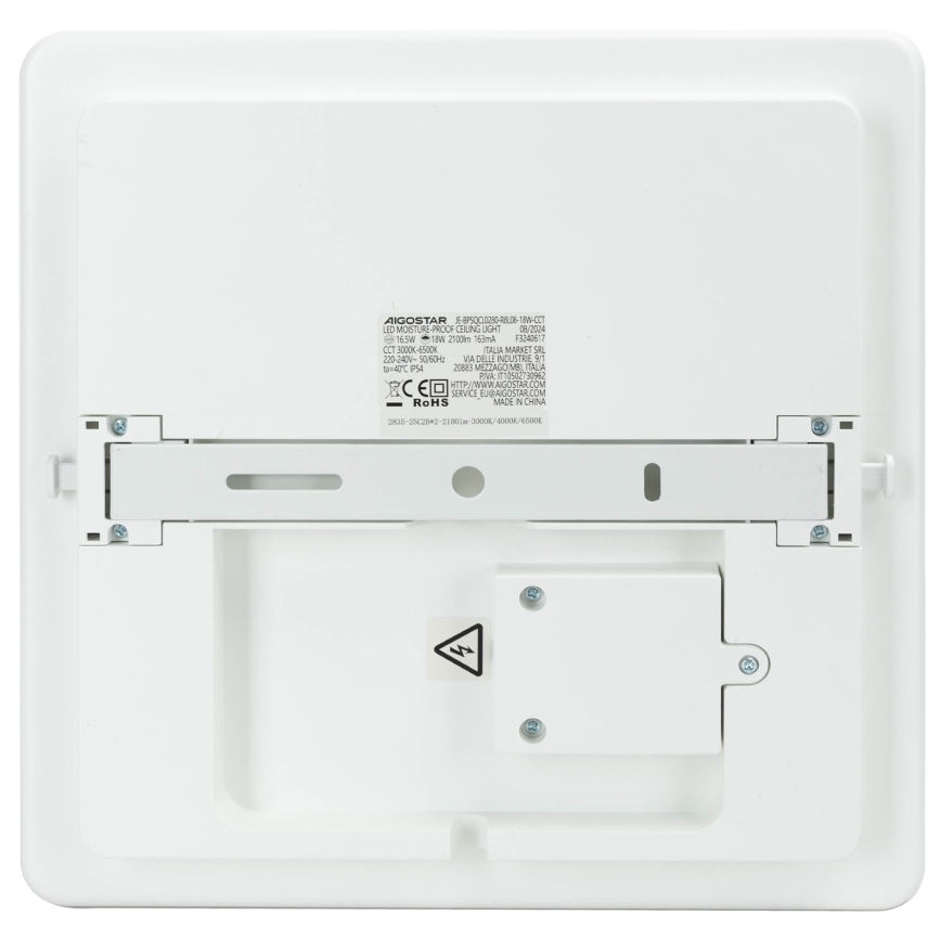 Aigostar - LED zatemnljivo kopalniško stropno svetilo LED/18W/230V 3000K-6500K IP54 + daljinski upravljalnik