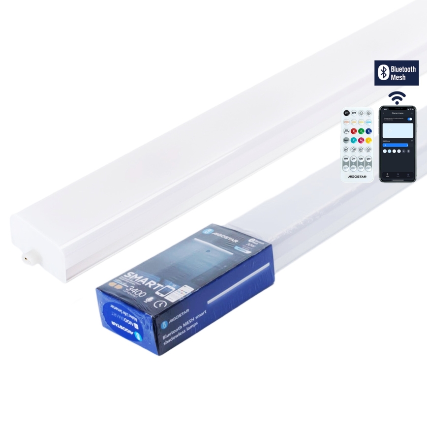 Aigostar - zatemnljivo LED cevno svetilo MESH LED/30W/230V 6500K + daljinski upravljalnik