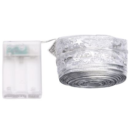 Aigostar - LED veriga 100xLED/3xAA 10 m topla bela srebrna