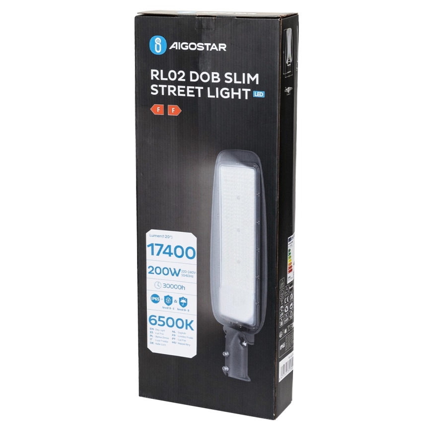 Aigostar - LED ulična svetilka SLIM LED/200W/230V 6500K IP65