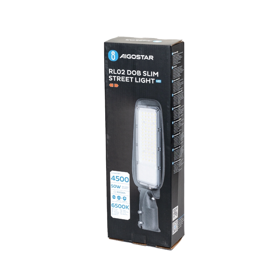 Aigostar - LED ulična svetilka SLIM LED/50W/230V 6500K IP65