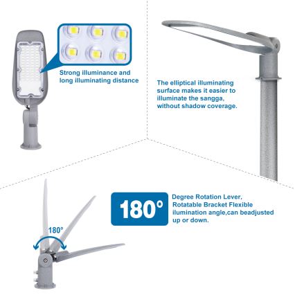 Aigostar - LED ulično svetilo SLIM LED/200W/230V 6500K IP65