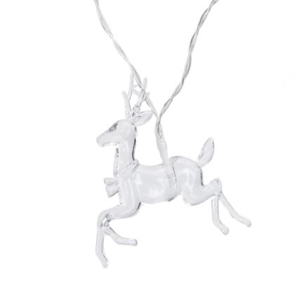 Aigostar - LED veriga 10xLED/3xAA, 1,5 m, topla bela, motiv jelenov