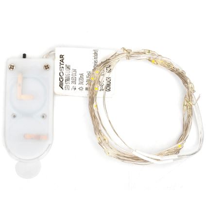 Aigostar - LED veriga 20xLED/2x3V 2m topla bela