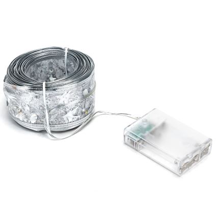 Aigostar - LED veriga 20xLED/3xAA 2 m topla bela srebrna