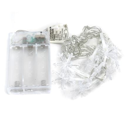 Aigostar - LED veriga 20xLED/3xAA 3,3m snežinke