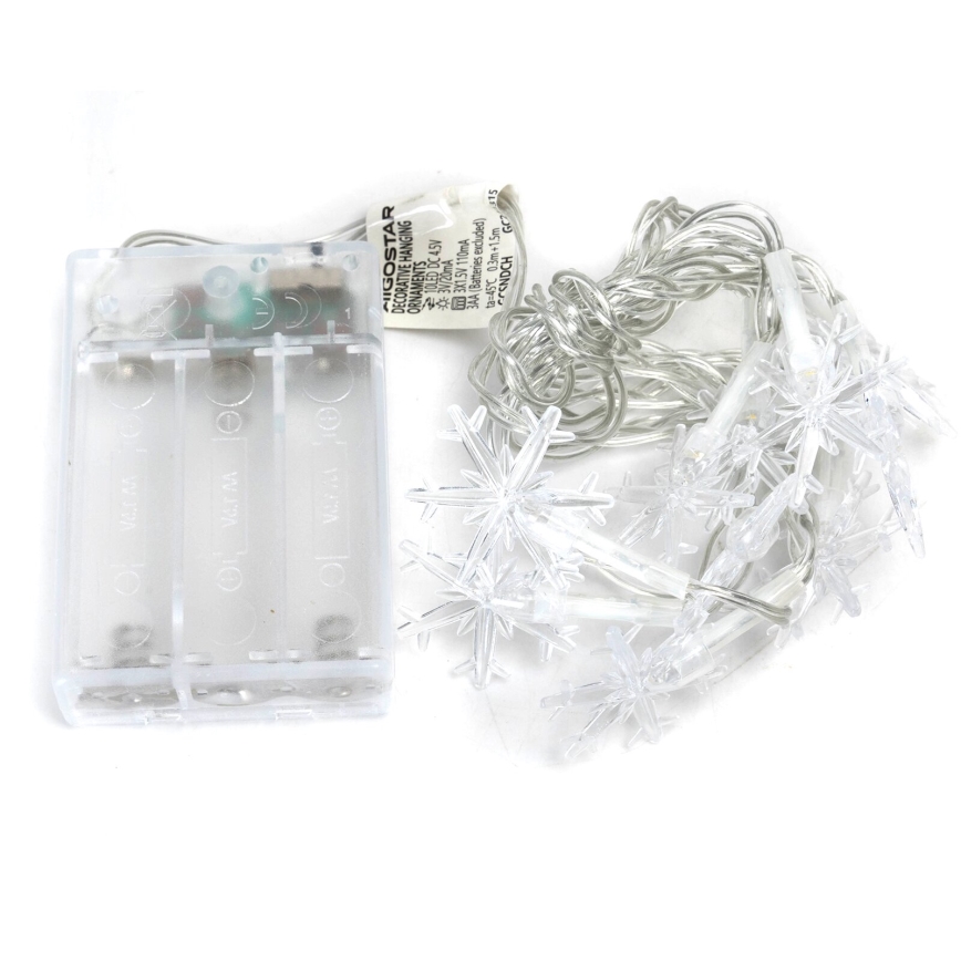 Aigostar - LED veriga 20xLED/3xAA 3,3m snežinke