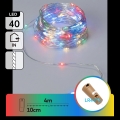 Aigostar - LED veriga lučk z zamaškom za steklenico 40xLED/3xLR44 4m večbarvna