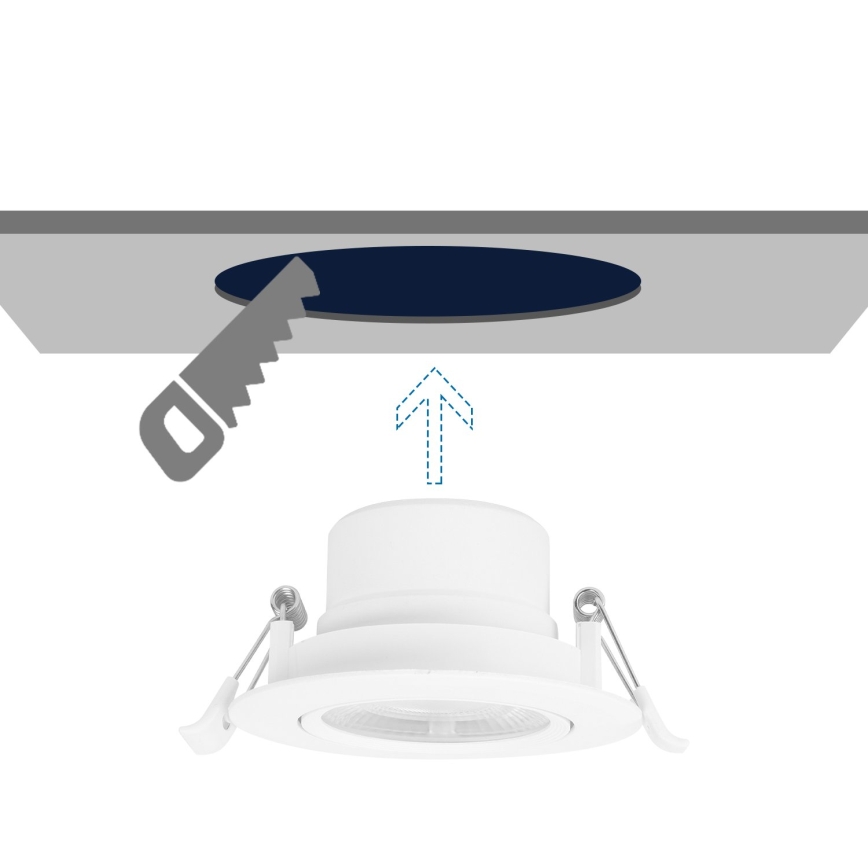 Aigostar - LED vgradna stropna svetilka LED/7W/230V 3000K premer 8,5 cm topla bela