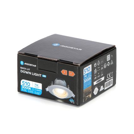 Aigostar - LED vgradna stropna svetilka LED/7W/230V 3000K premer 8,5 cm topla bela