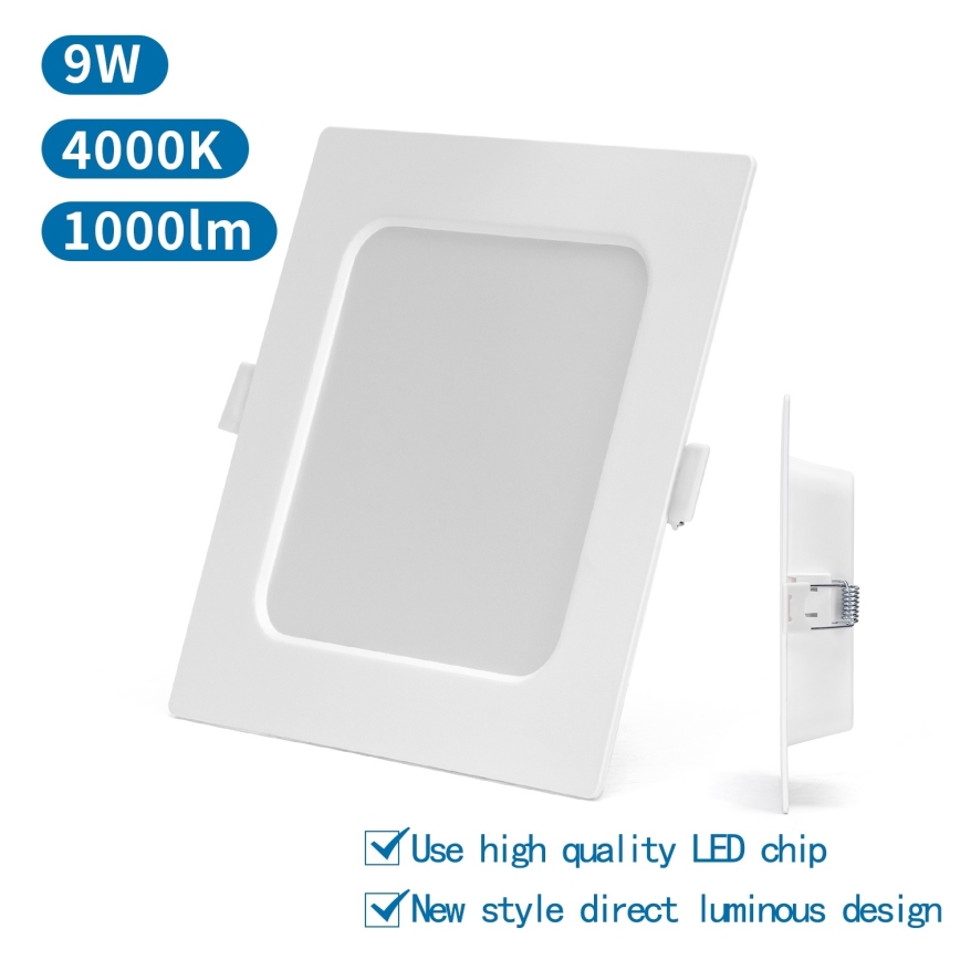 Aigostar - LED vgradna stropna svetilka LED/9W/230V 4000K 14,5x14,5 cm bela
