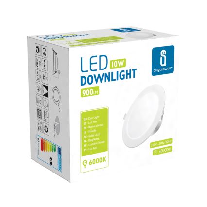 Aigostar - LED Kopalniška vgradna svetilka LED/10W/230V 6000K IP44 pr. 11,5 cm bela