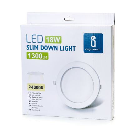 Aigostar - LED Vgradna svetilka ULTRATHIN LED/18W/230V 4000K bela