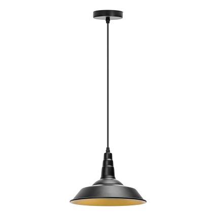 Aigostar - LED viseči lestenec na kablu 1xE27/60W/230V Ø 36 cm črna