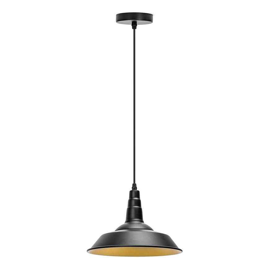 Aigostar - LED viseči lestenec na kablu 1xE27/60W/230V Ø 36 cm črna