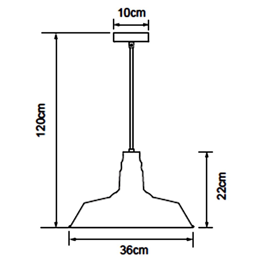 Aigostar - LED viseči lestenec na kablu 1xE27/60W/230V Ø 36 cm črna