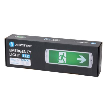 Aigostar - LED Zasilna svetilka EMERGENCY EXIT LED/4W/230V IP65 6500K 600mAh