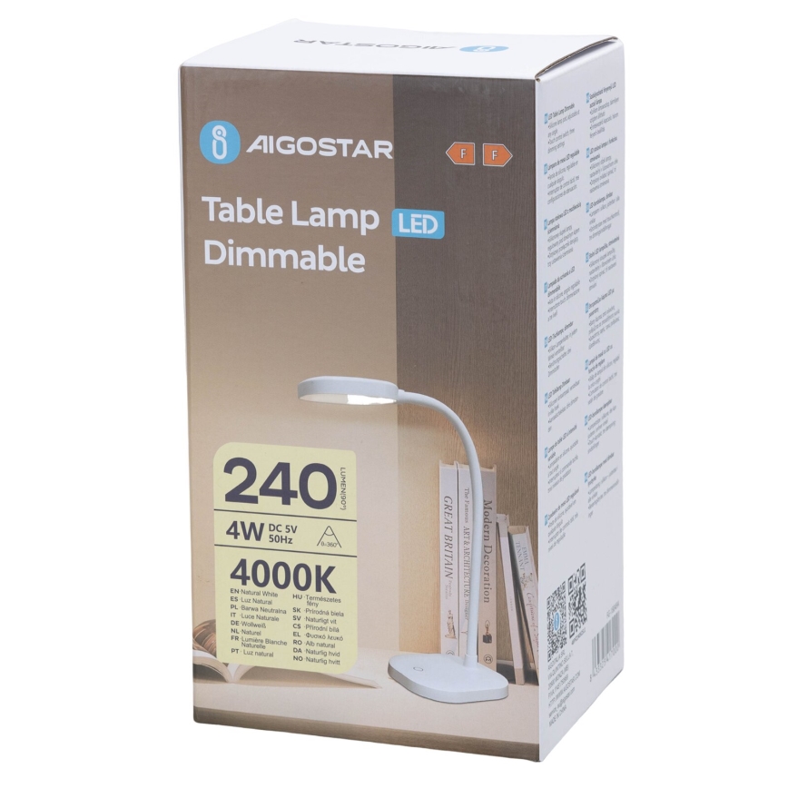 Aigostar - LED Zatemnitvena namizna svetilka LED/4W/5V 4000K