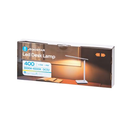 Aigostar - LED Zatemnitvena polnilna namizna svetilka LED/5W/5V 3000-6500K bela/črna