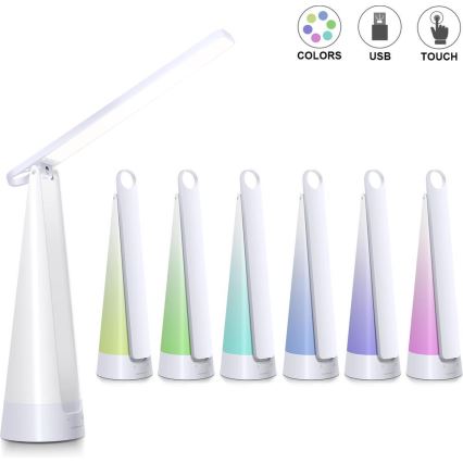 Aigostar - LED Zatemnitvena polnilna namizna svetilka LED/7W/5V 4000K 4400 mAh bela