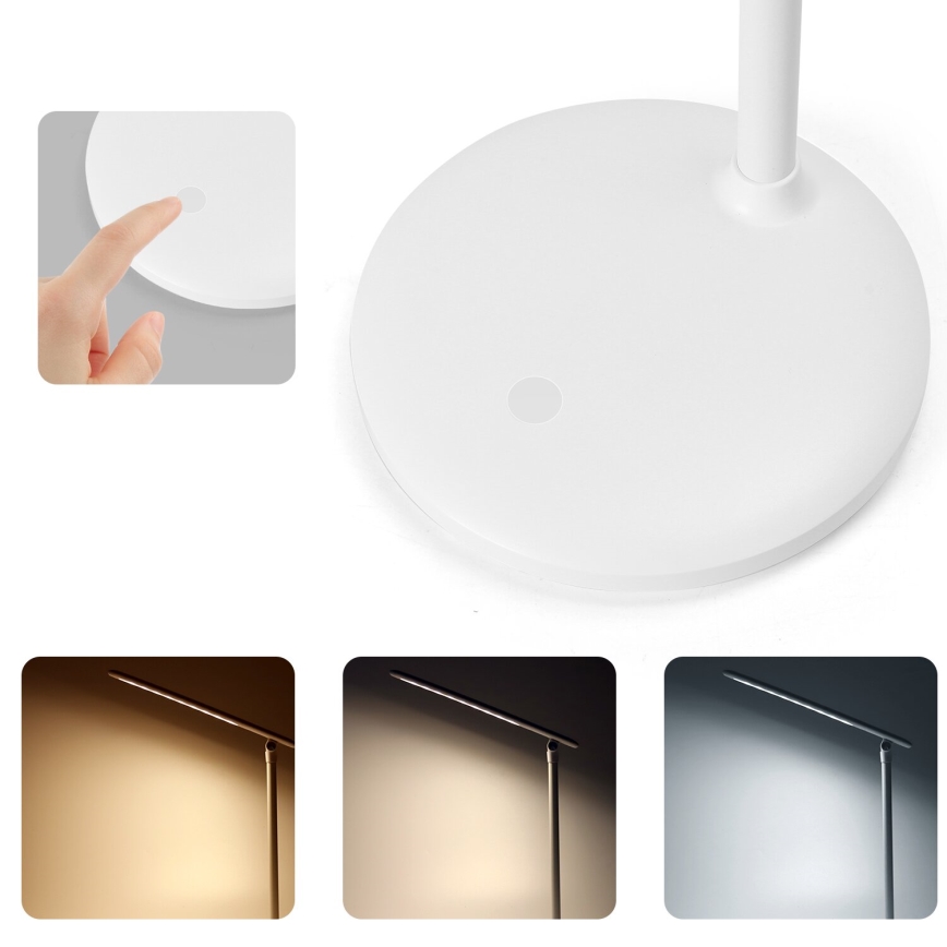 Aigostar - LED Zatemnitvena polnilna namizna svetilka na dotik LED/3W/5V 2700/4000/6500K 1800 mAh