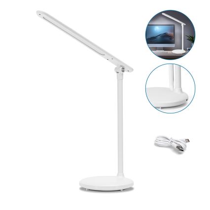 Aigostar - LED Zatemnitvena polnilna namizna svetilka na dotik LED/3W/5V 2700/4000/6500K 1800 mAh
