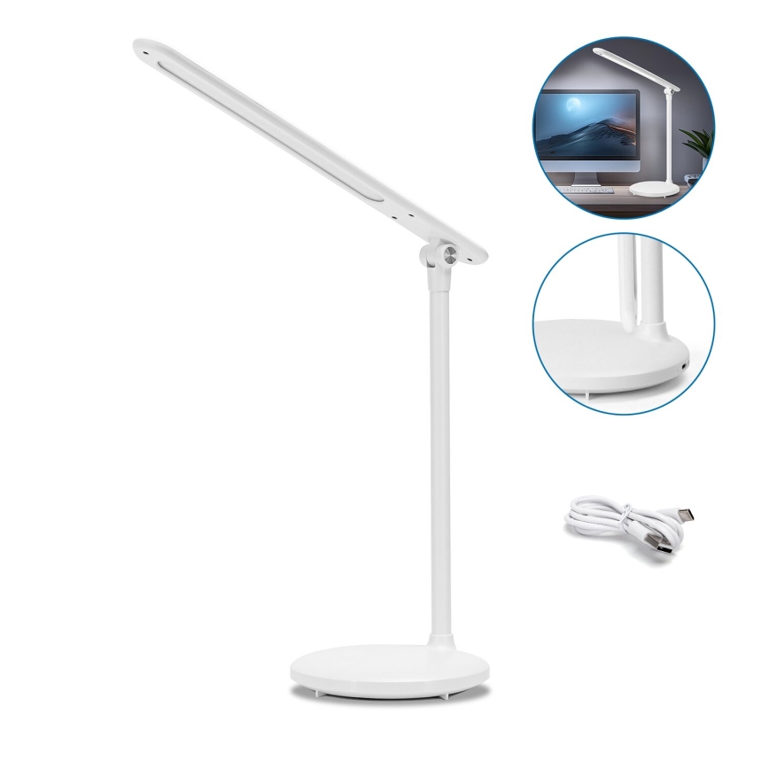 Aigostar - LED Zatemnitvena polnilna namizna svetilka na dotik LED/3W/5V 2700/4000/6500K 1800 mAh