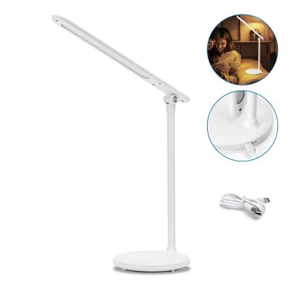 Aigostar - LED Zatemnitvena polnilna namizna svetilka na dotik LED/3W/5V 1200mAh 3000/4000/6500K