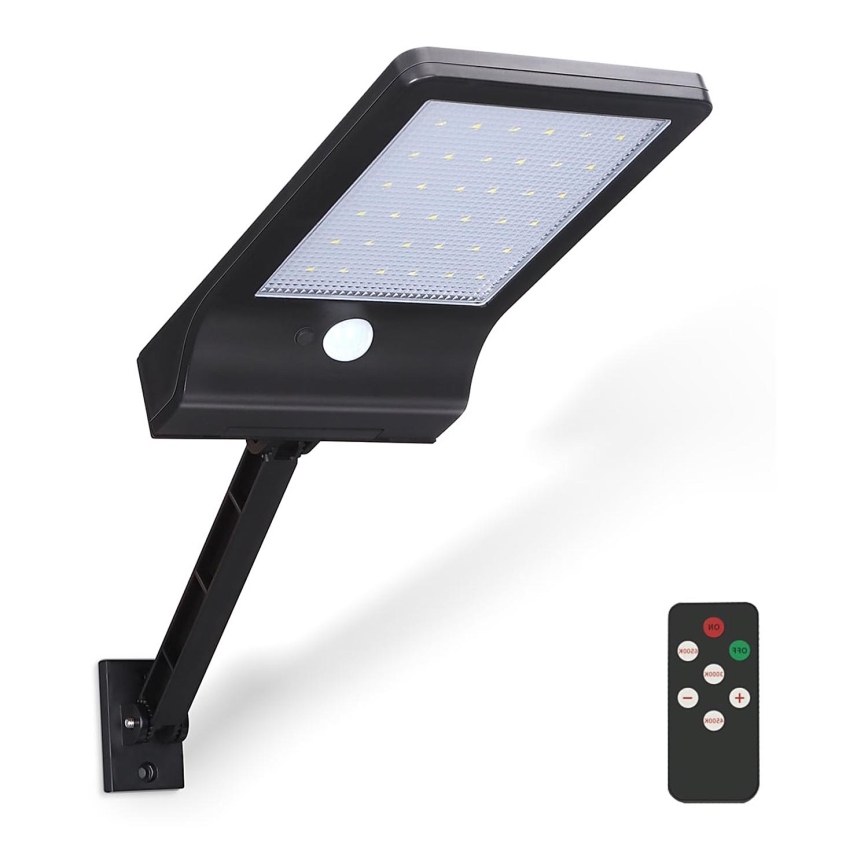 Aigostar - LED Zatemnitvena solarna svetilka s senzorjem LED/2,3W/5,5V IP65 + Daljinski upravljalnik