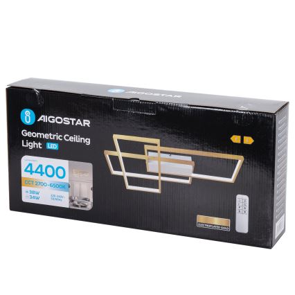 Aigostar - LED Zatemnitvena stropna svetilka LED/38W/230V 2700-6500K + Daljinski upravljalnik