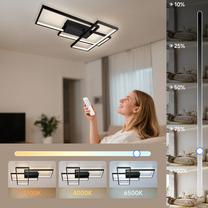 Aigostar - LED Zatemnitvena stropna svetilka LED/38W/230V 2700-6500K + Daljinski upravljalnik