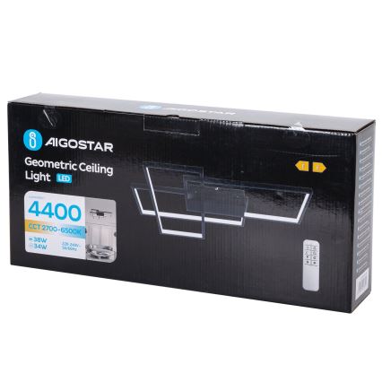 Aigostar - LED Zatemnitvena stropna svetilka LED/38W/230V 2700-6500K + Daljinski upravljalnik