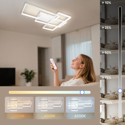 Aigostar - LED Zatemnitvena stropna svetilka LED/38W/230V 2700-6500K + Daljinski upravljalnik