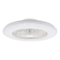 Aigostar - LED Zatemnitvena stropna svetilka z ventilatorjem LED/40W/230V 2700-6500K pr. 48,5 cm bela + Daljinski upravljalnik
