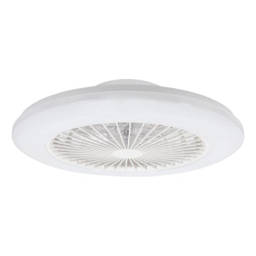 Aigostar - LED Zatemnitvena stropna svetilka z ventilatorjem LED/40W/230V 2700-6500K pr. 48,5 cm bela + Daljinski upravljalnik